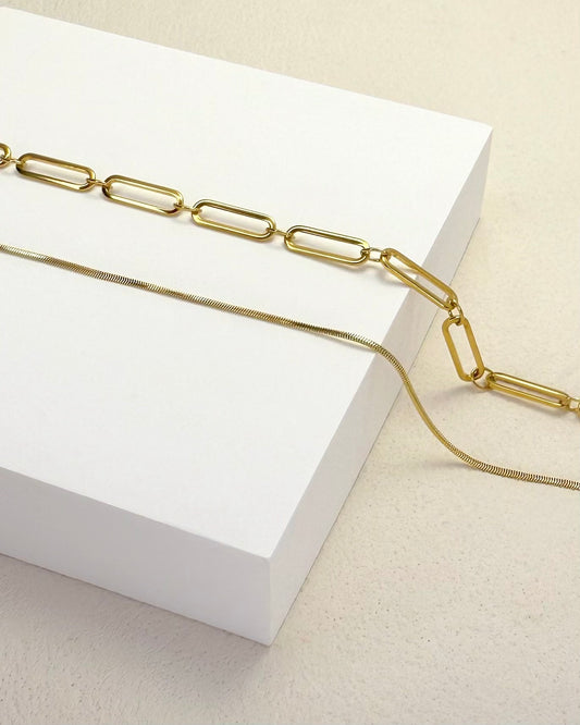 ORVILLE Paperclip Layered Necklace