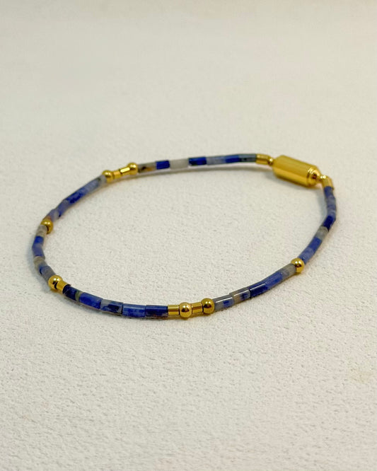REYA Morse Code Sodalite Gemstone Bracelet