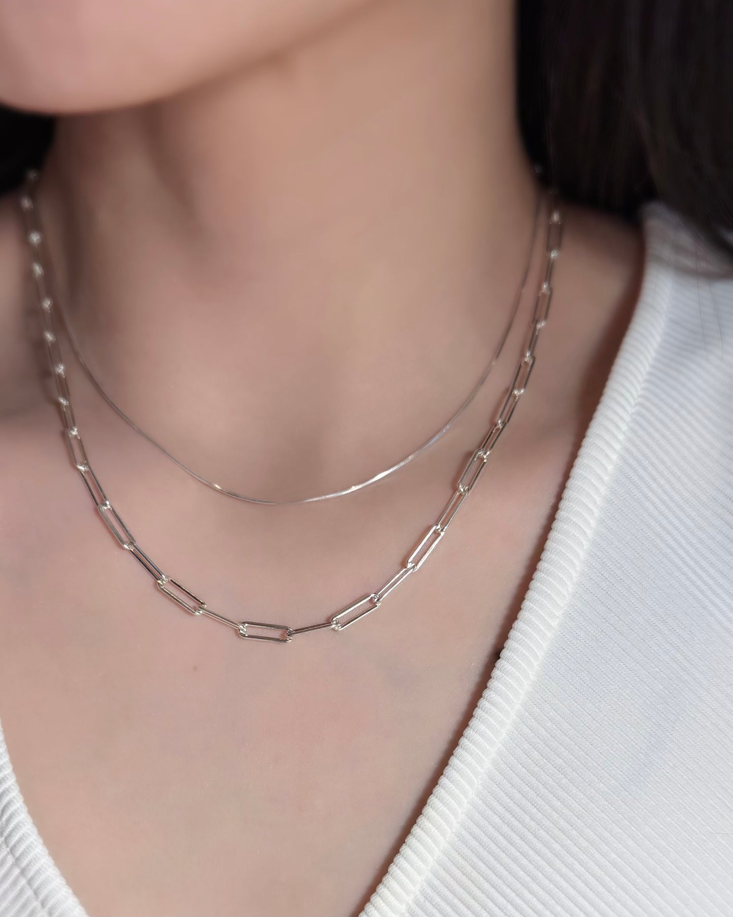 ORPHIA Paperclip Layered Necklace