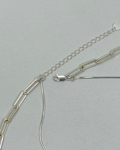 ORPHIA Paperclip Layered Necklace