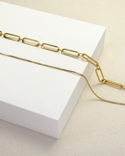 ORVILLE Paperclip Layered Necklace