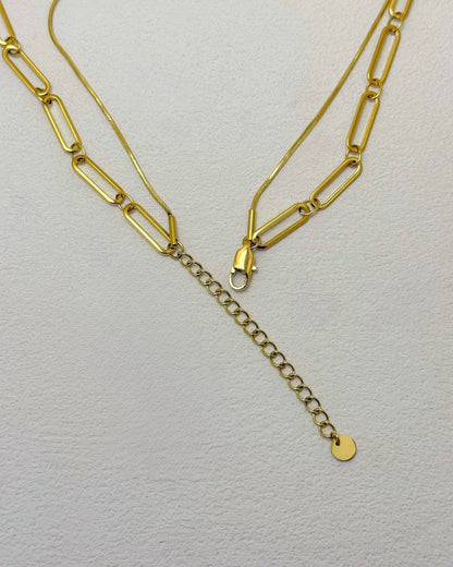 ORVILLE Paperclip Layered Necklace