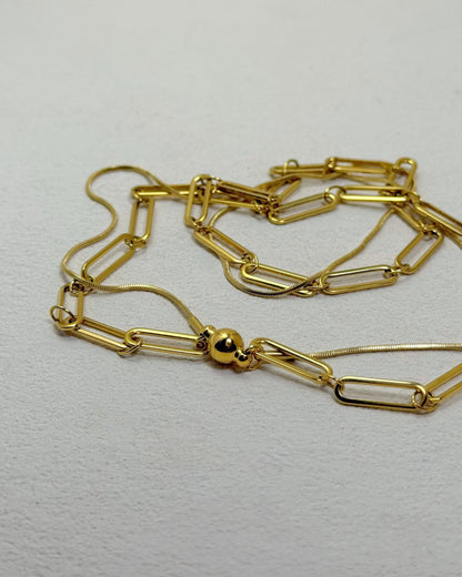 ORVILLE Paperclip Layered Necklace
