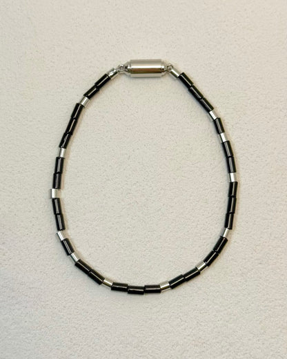 REYA Black Agate Gemstone Strand Bracelet