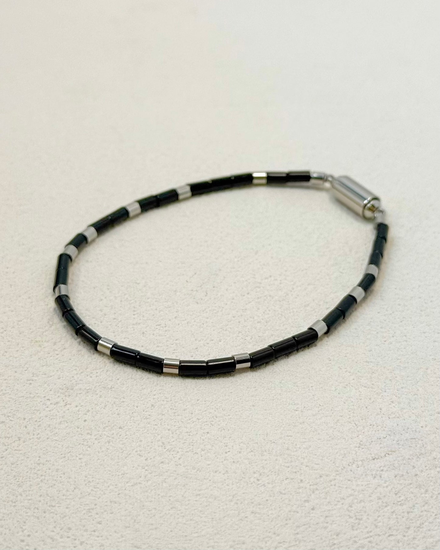 REYA Black Agate Gemstone Strand Bracelet