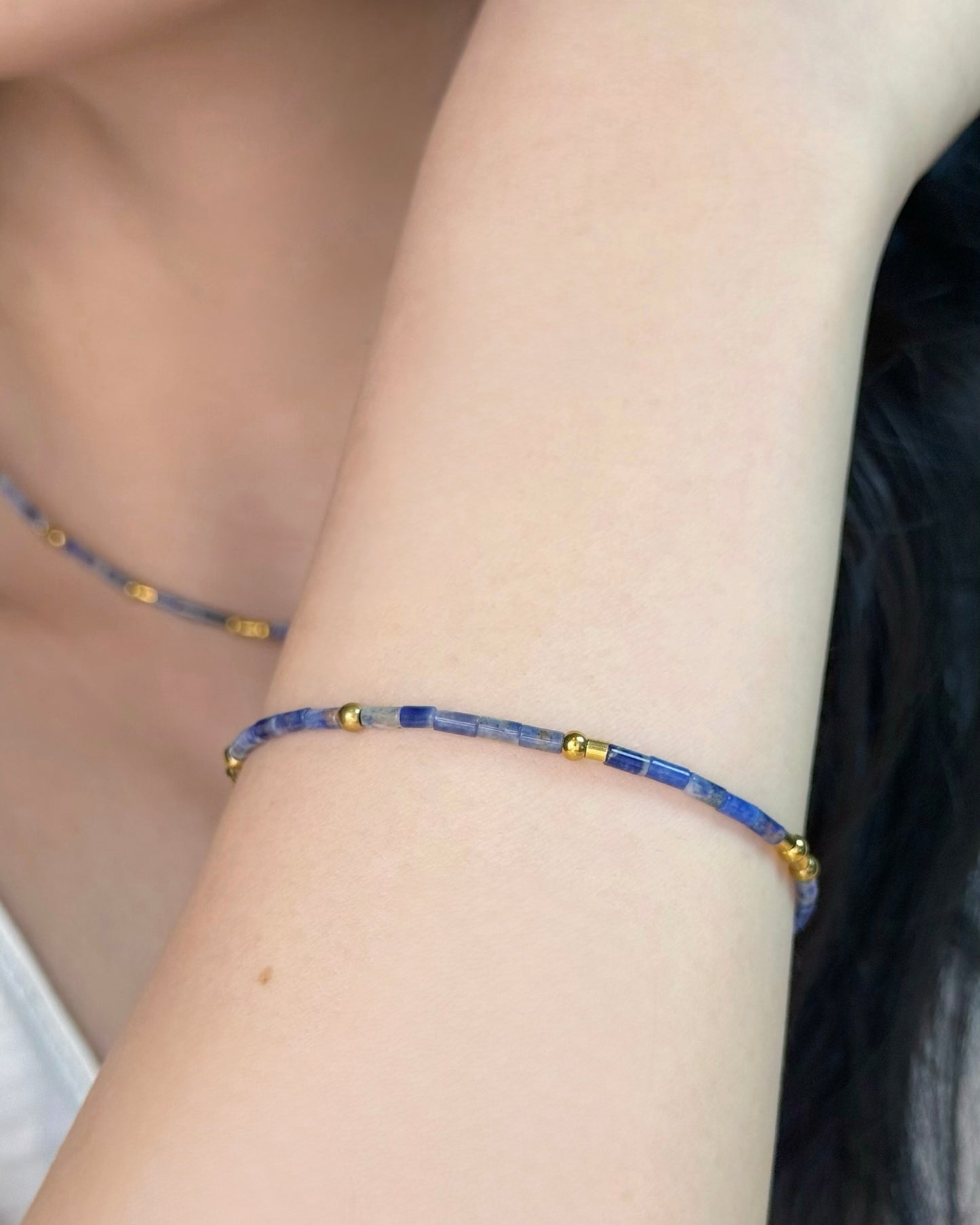 REYA Morse Code Sodalite Gemstone Bracelet