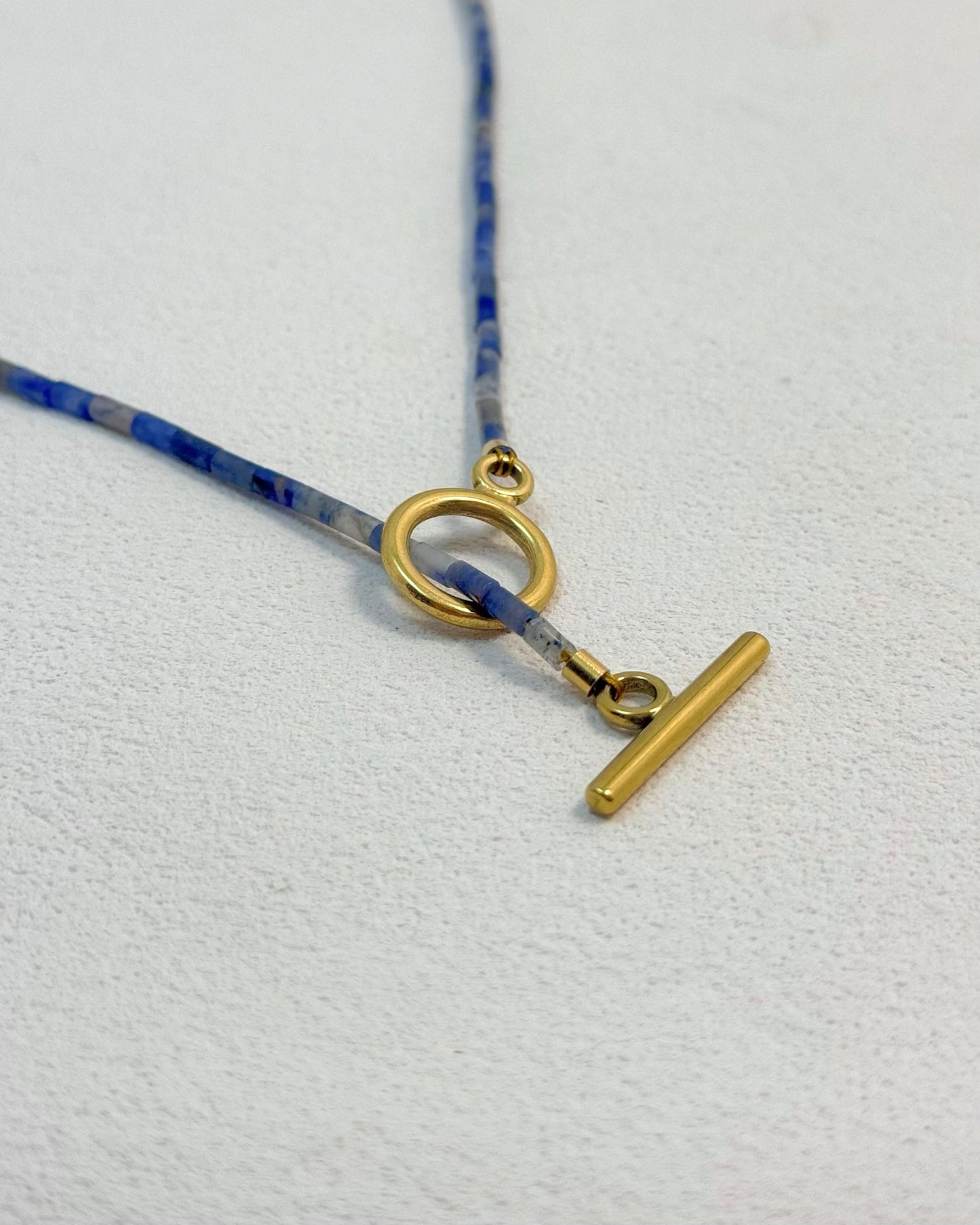 REYA Morse Code Sodalite Gemstone Necklace