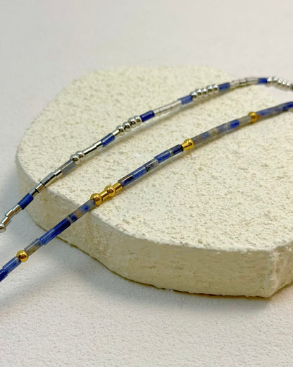 REYA Morse Code Sodalite Gemstone Bracelet