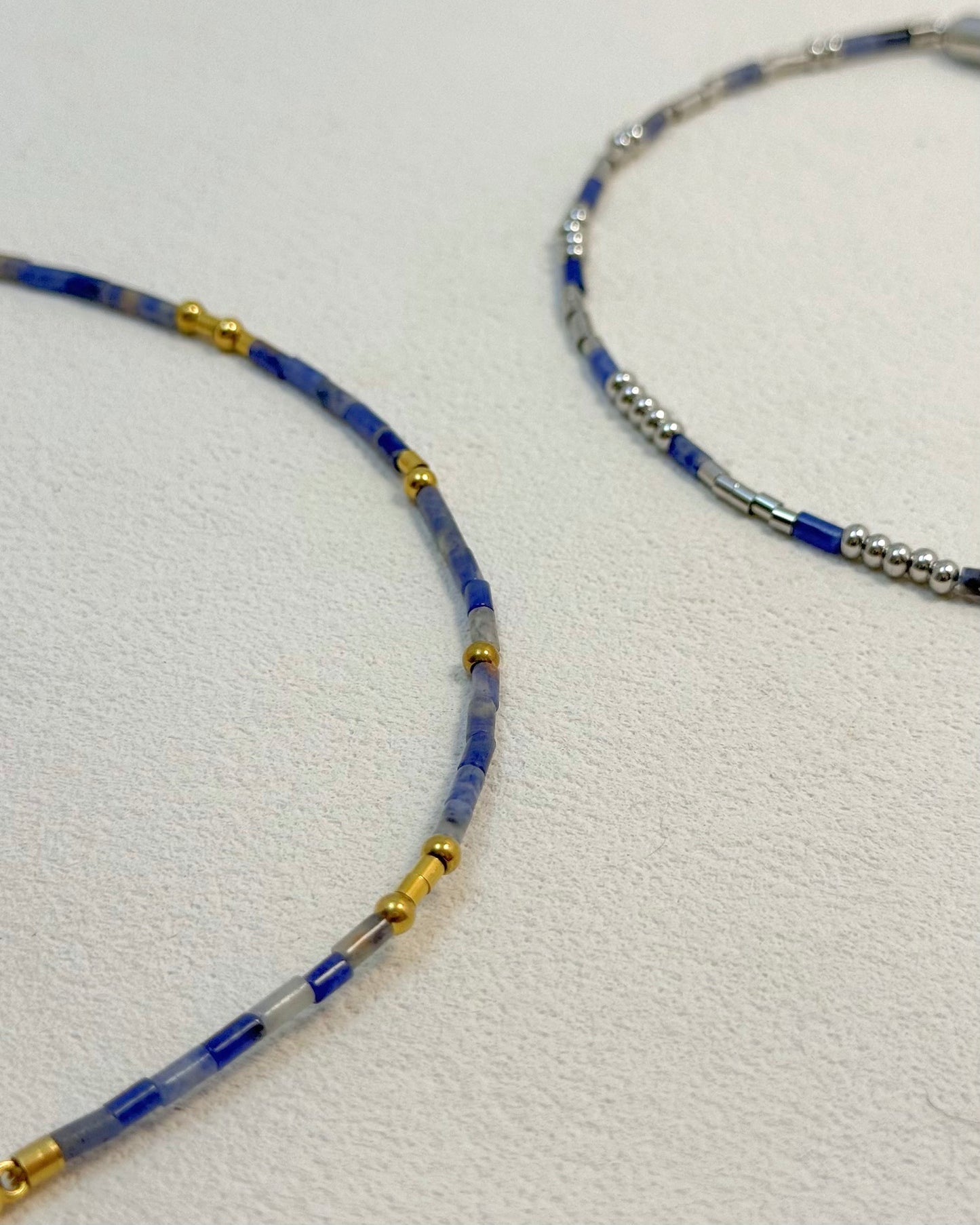 REYA Morse Code Sodalite Gemstone Necklace