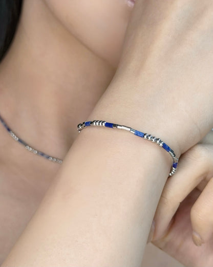REYA Morse Code Sodalite Gemstone Bracelet