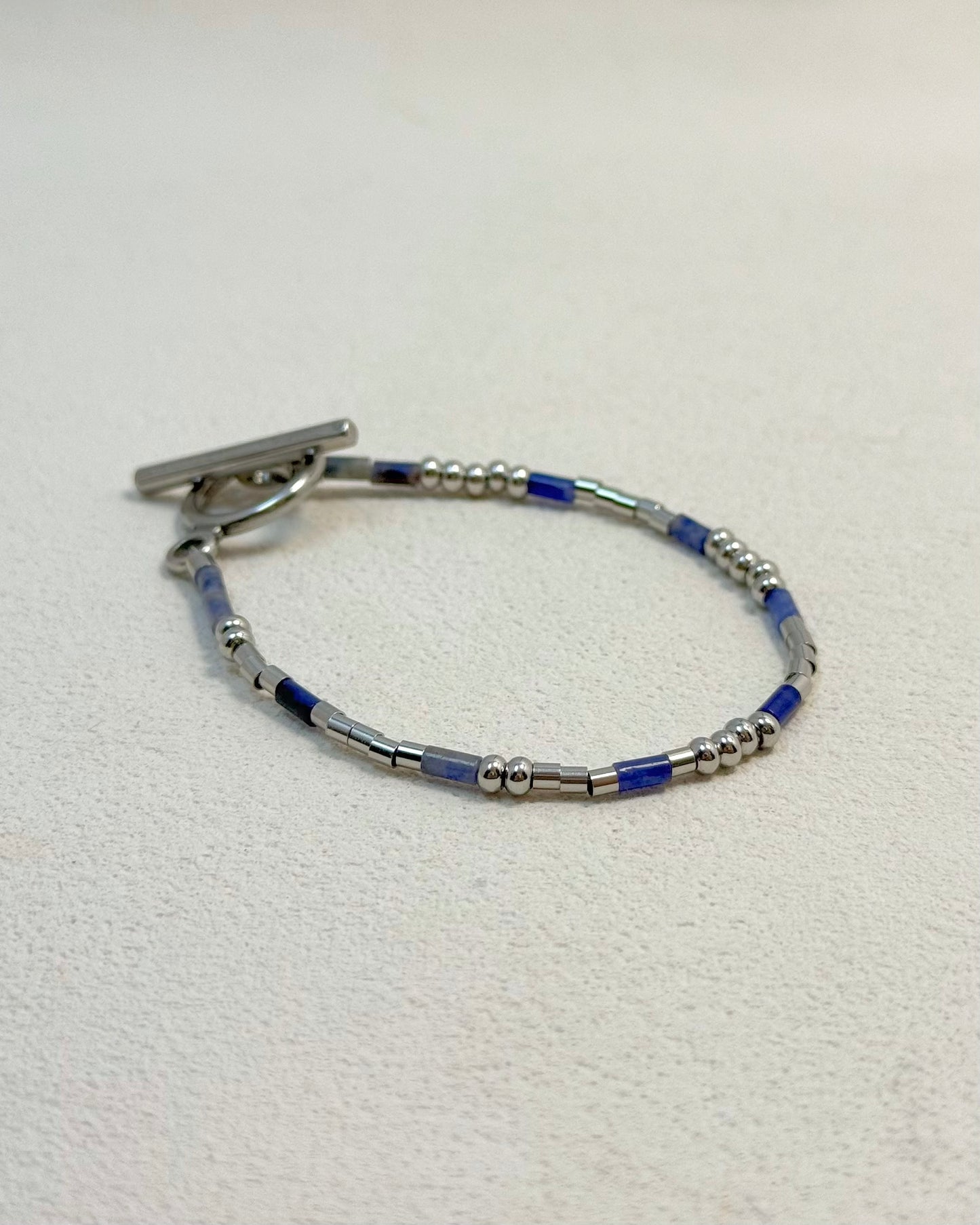 REYA Morse Code Sodalite Gemstone Bracelet