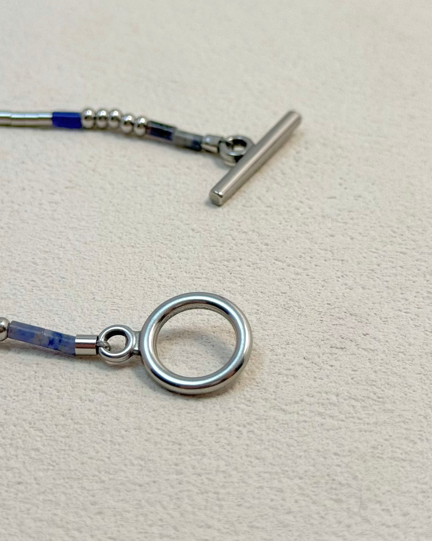 REYA Morse Code Sodalite Gemstone Necklace